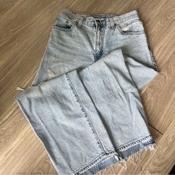 Custom Ripped Levi Denim Jeans - Picture 1 of 8